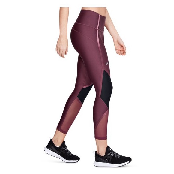 (CLOSET CLOSING SALE) Under Armour HeatGear Shine Ankle Crop Compression Tights - Picture 5 of 6
